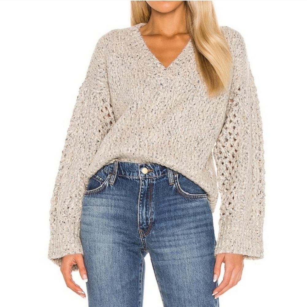 Joie Milani Wool Blend V Neck Seeater